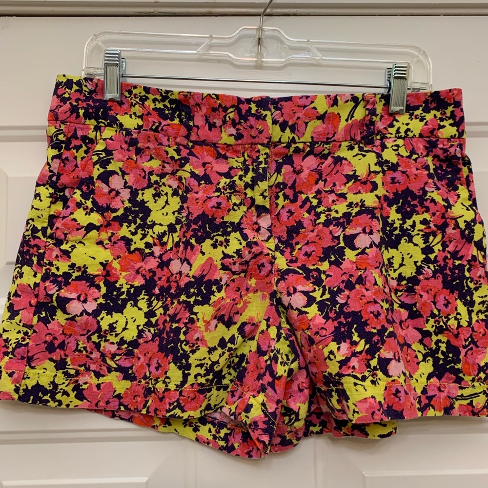 Ann Taylor Loft Flat Front Linen Blend Shorts 6